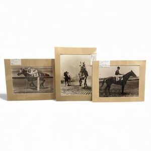 Seabiscuit Man O War Horse Racing Photo Print Set Of 3 Fleet Irvine Photomurals
